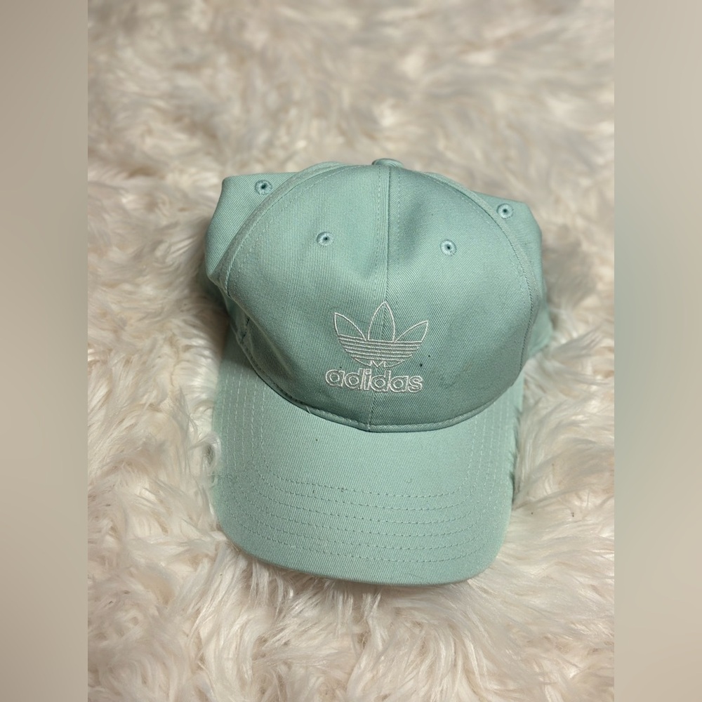 Adidas Originals Relaxed Strapback Hat Ice Mint Green/White athletic streetwear